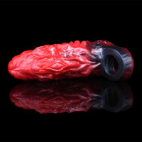 5.98in Uncut Soft Hollow Dildo Built-in keel Vibration Remote Cock Sleeve