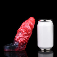 5.98in Uncut Soft Hollow Dildo Built-in keel Vibration Remote Cock Sleeve