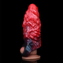 5.98in Uncut Soft Hollow Dildo Built-in keel Vibration Remote Cock Sleeve