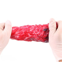 5.98in Uncut Soft Hollow Dildo Built-in keel Vibration Remote Cock Sleeve