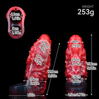5.98in Uncut Soft Hollow Dildo Built-in keel Vibration Remote Cock Sleeve