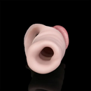 5.9in 5.98in Flexible Silicone Penile Sleeve Dildo With Ribbed Glans