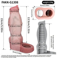 5.9in 6.1in Soft Durable Silicone Penis Thickening Lengthening Dildo Sleeve