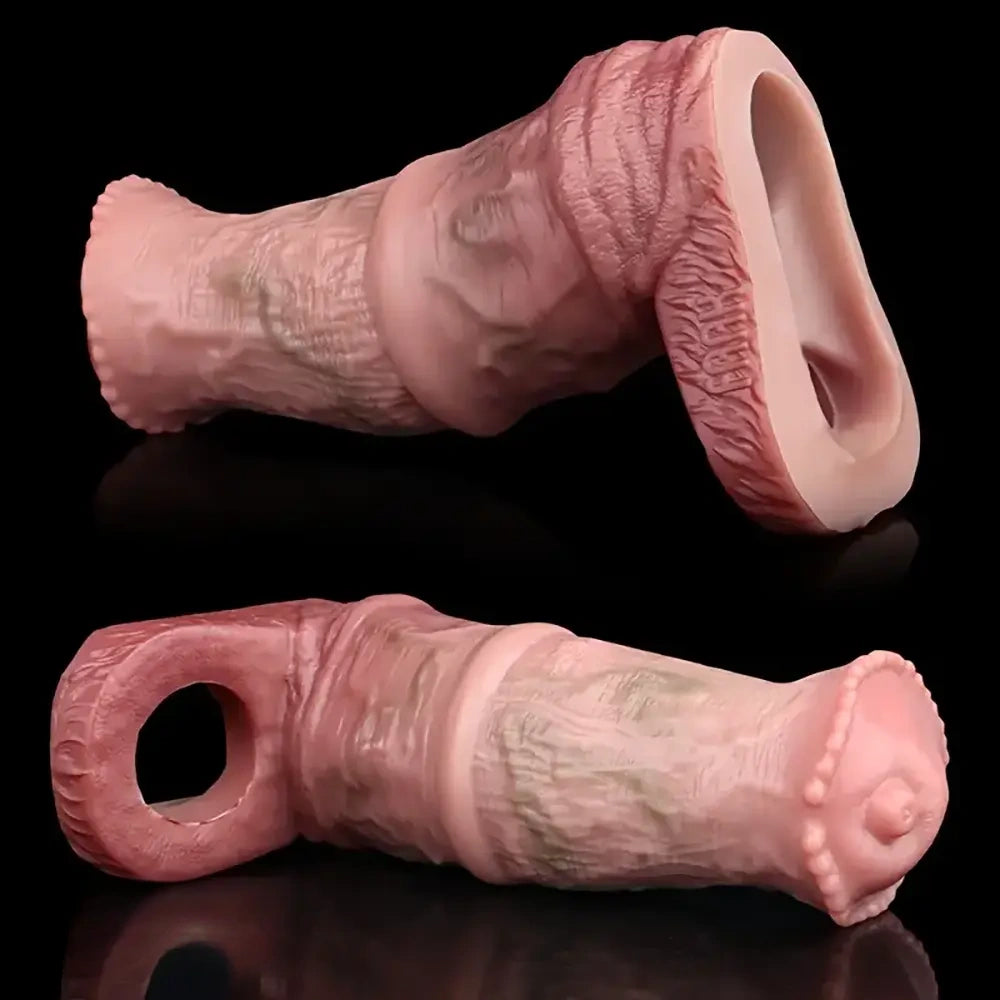 5.9in 6.1in Soft Durable Silicone Penis Thickening Lengthening Dildo Sleeve