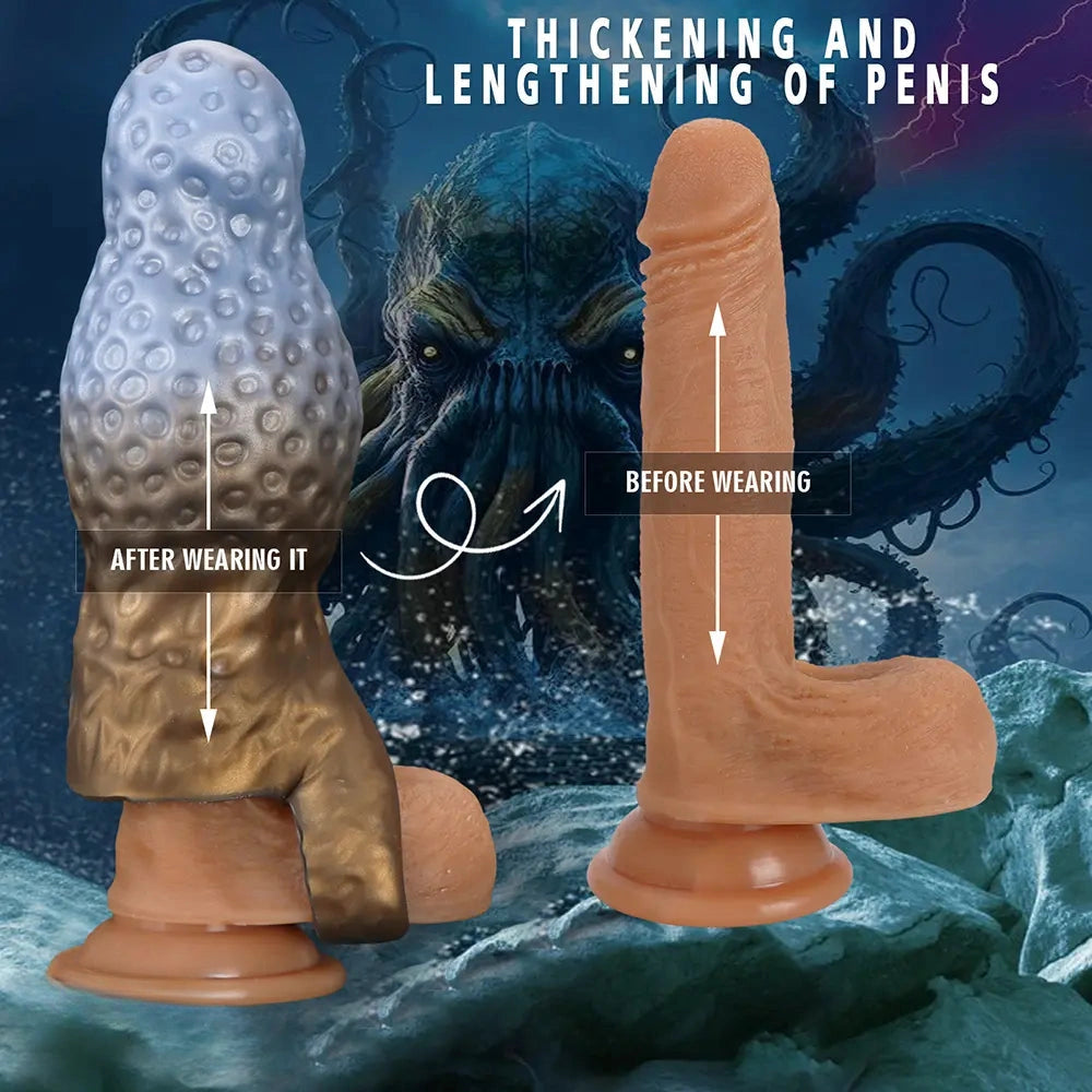 5.9in 6.29in 6.69in Hollow Octopus Dildo Sleeve Hands-free For Anal Love