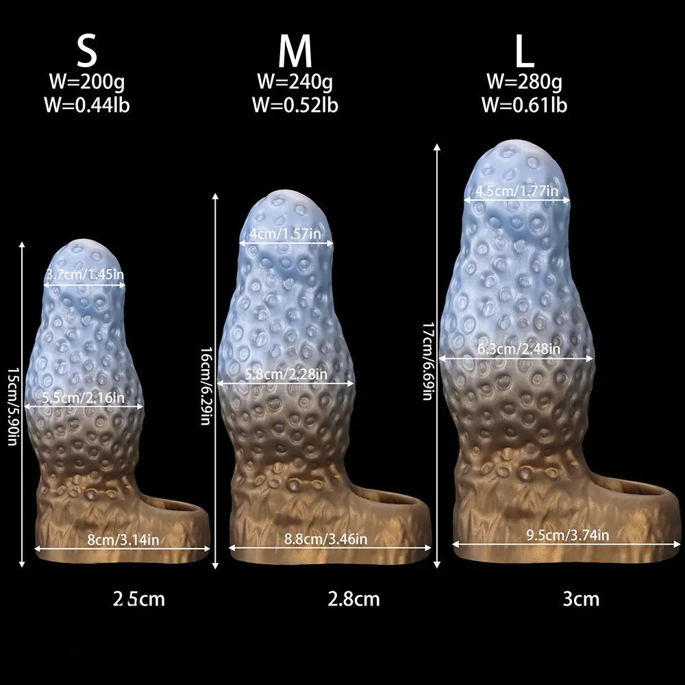 5.9in 6.29in 6.69in Hollow Octopus Dildo Sleeve Hands-free For Anal Love