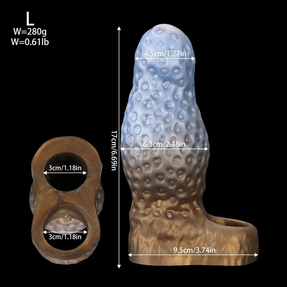 5.9in 6.29in 6.69in Hollow Octopus Dildo Sleeve Hands-free For Anal Love