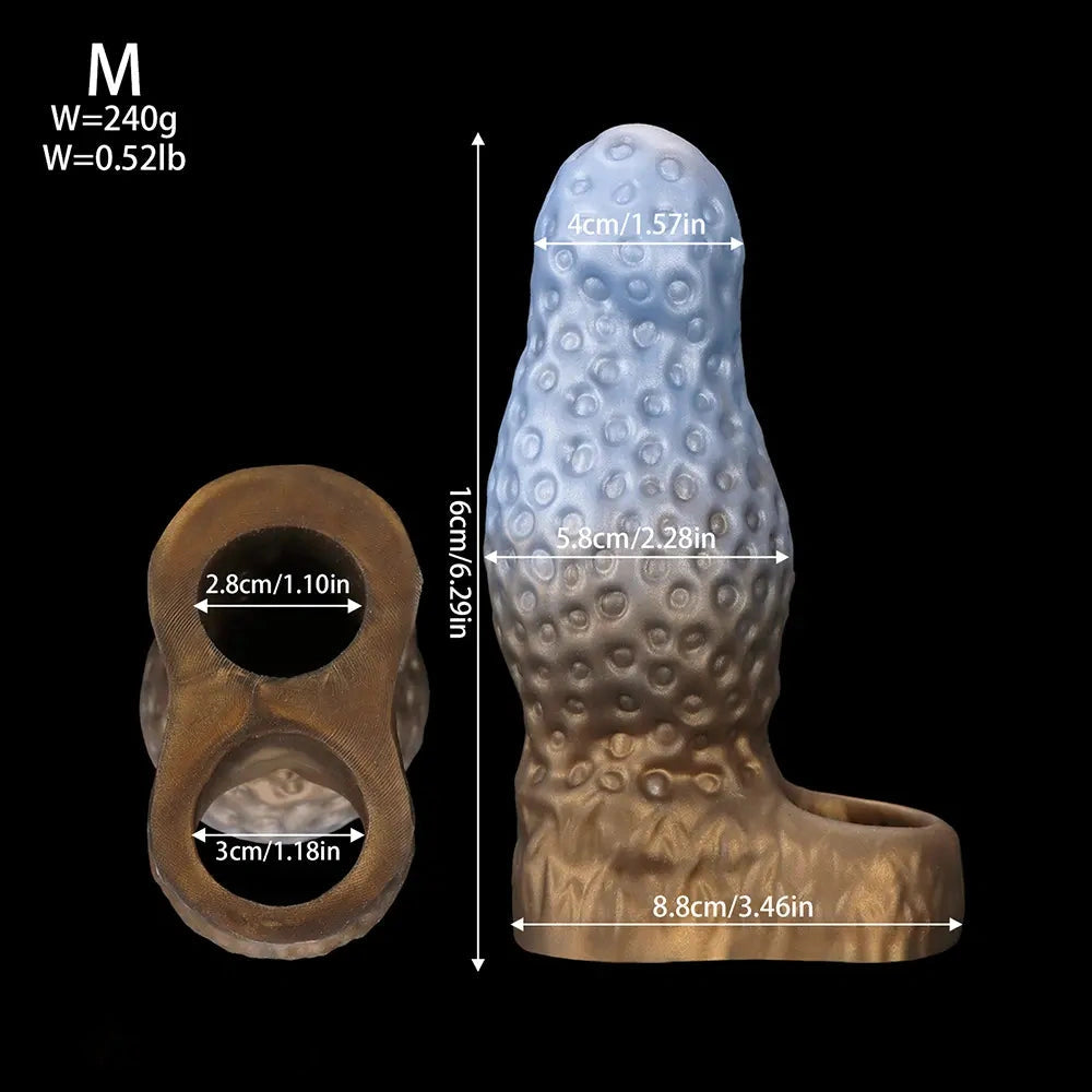 5.9in 6.29in 6.69in Hollow Octopus Dildo Sleeve Hands-free For Anal Love