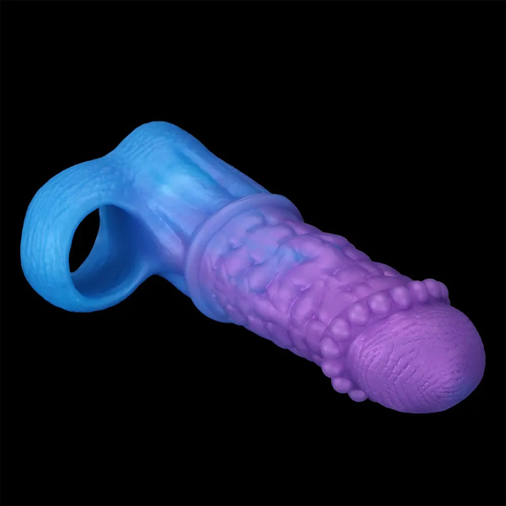 5.9in 6.29in 6.69in Hollow Spiked Horse Dildo Sleeve For Prostate Stimulation