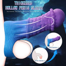 5.9in 6.29in 6.69in Hollow Spiked Horse Dildo Sleeve For Prostate Stimulation