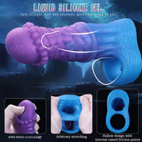 5.9in 6.29in 6.69in Hollow Spiked Horse Dildo Sleeve For Prostate Stimulation