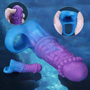 5.9in 6.29in 6.69in Hollow Spiked Horse Dildo Sleeve For Prostate Stimulation