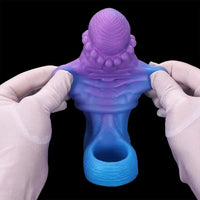 5.9in 6.29in 6.69in Hollow Spiked Horse Dildo Sleeve For Prostate Stimulation