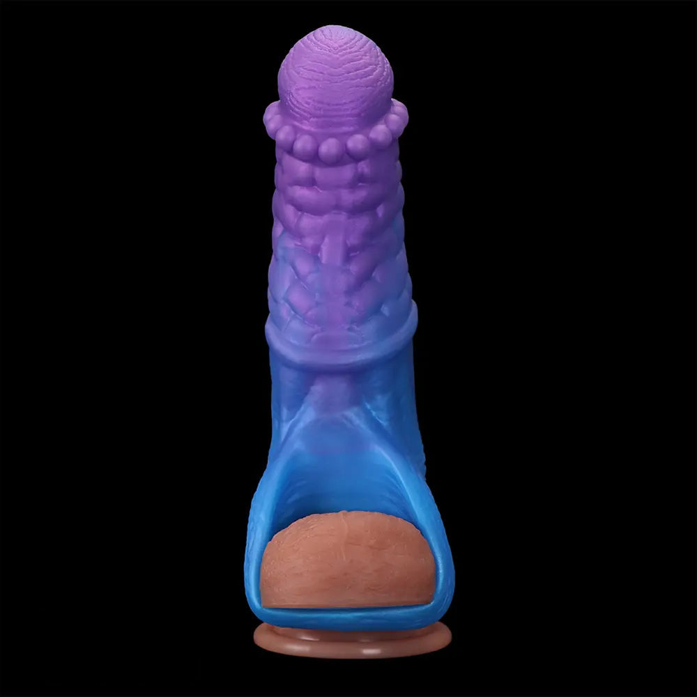 5.9in 6.29in 6.69in Hollow Spiked Horse Dildo Sleeve For Prostate Stimulation
