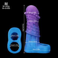 5.9in 6.29in 6.69in Hollow Spiked Horse Dildo Sleeve For Prostate Stimulation