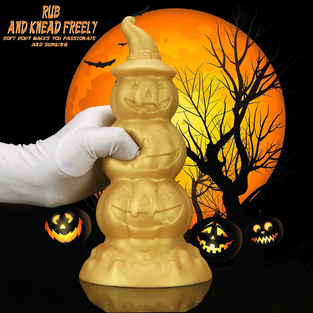 5.9in 6.69in 7.48in 8.26in 9.05in 9.84in Halloween Pumpkin Anal Plug Dildo