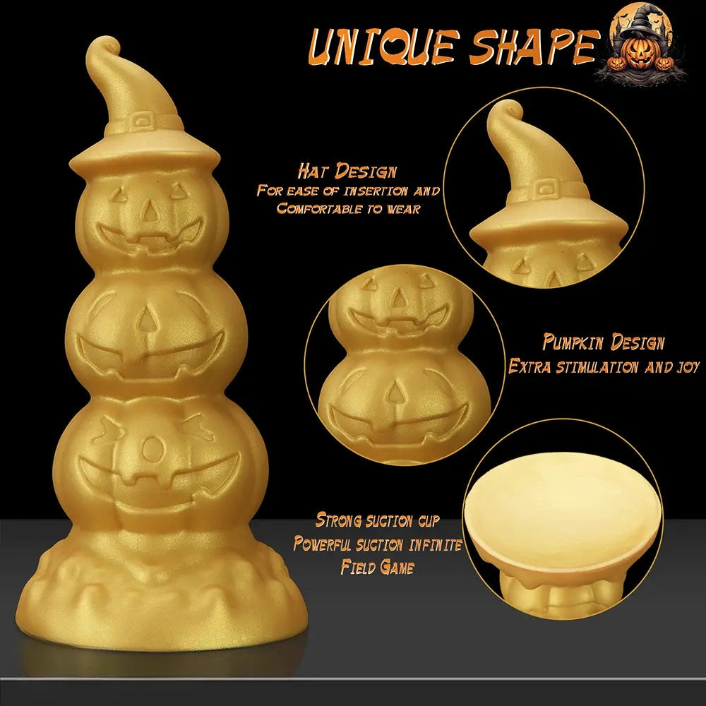 5.9in 6.69in 7.48in 8.26in 9.05in 9.84in Halloween Pumpkin Anal Plug Dildo