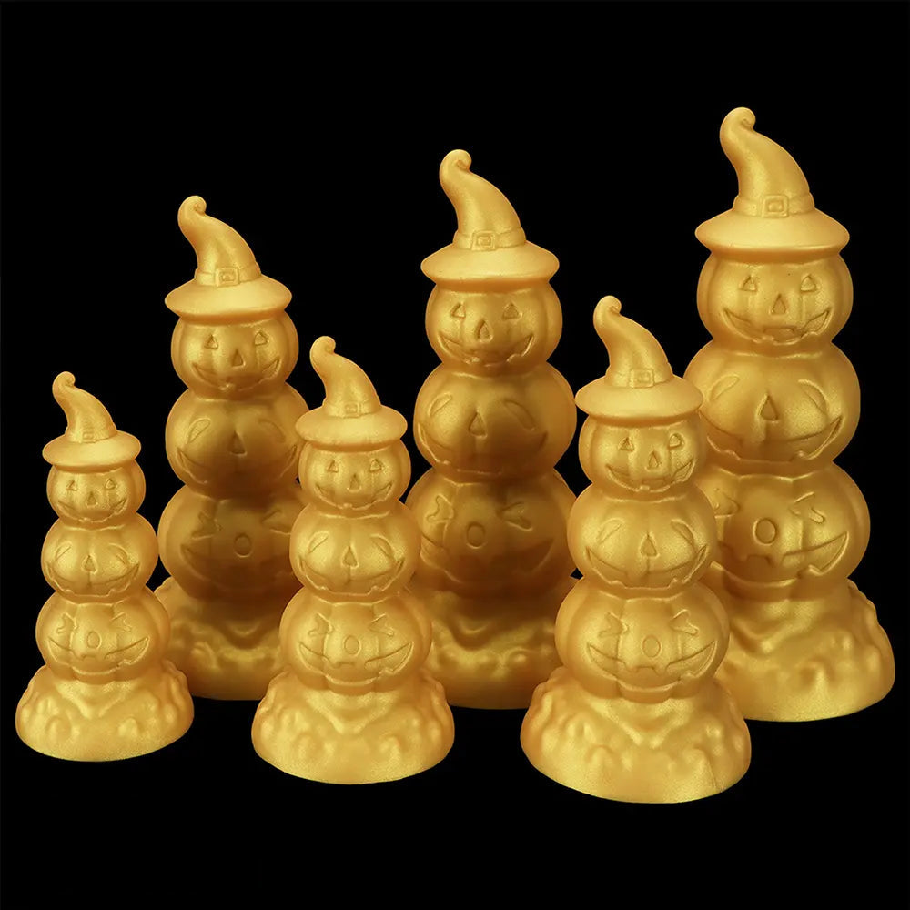 5.9in 6.69in 7.48in 8.26in 9.05in 9.84in Halloween Pumpkin Anal Plug Dildo
