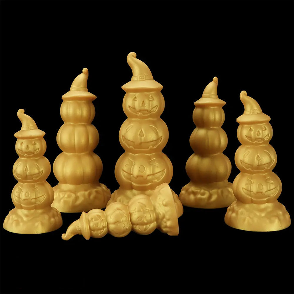 5.9in 6.69in 7.48in 8.26in 9.05in 9.84in Halloween Pumpkin Anal Plug Dildo