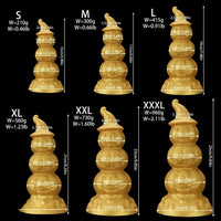 5.9in 6.69in 7.48in 8.26in 9.05in 9.84in Halloween Pumpkin Anal Plug Dildo