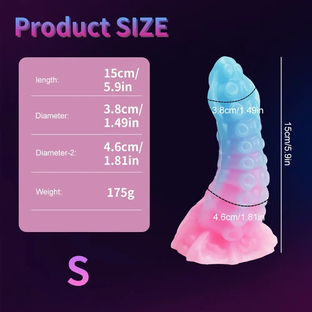 5.9in 6.69in 8.66in Big Animal Tentacle Silicone Soft Dildo For Women