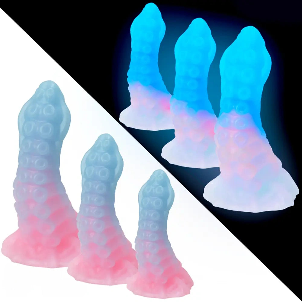 5.9in 6.69in 8.66in Big Animal Tentacle Silicone Soft Dildo For Women