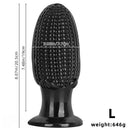 5.9in 6.7in 8.07in Black PVC Thread Granules Corn Dildo For Anal Sex
