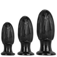 5.9in 6.7in 8.07in Black PVC Thread Granules Corn Dildo For Anal Sex