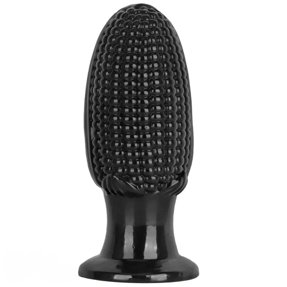 5.9in 6.7in 8.07in Black PVC Thread Granules Corn Dildo For Anal Sex