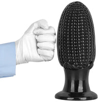 5.9in 6.7in 8.07in Black PVC Thread Granules Corn Dildo For Anal Sex