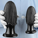 5.9in 6.7in 8.07in Black PVC Thread Granules Corn Dildo For Anal Sex