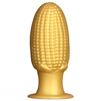 5.9in 6.7in 8.07in Liquid Silicone Thread Granules Soft Corn Gold Dildo
