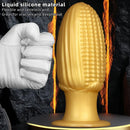 5.9in 6.7in 8.07in Liquid Silicone Thread Granules Soft Corn Gold Dildo