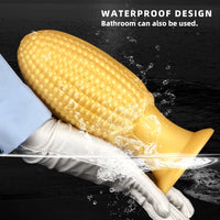 5.9in 6.7in 8.07in Liquid Silicone Thread Granules Soft Corn Gold Dildo