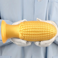 5.9in 6.7in 8.07in Liquid Silicone Thread Granules Soft Corn Gold Dildo
