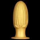 5.9in 6.7in 8.07in Liquid Silicone Thread Granules Soft Corn Gold Dildo