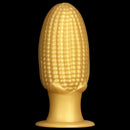5.9in 6.7in 8.07in Liquid Silicone Thread Granules Soft Corn Gold Dildo