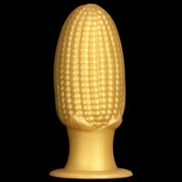 5.9in 6.7in 8.07in Liquid Silicone Thread Granules Soft Corn Gold Dildo