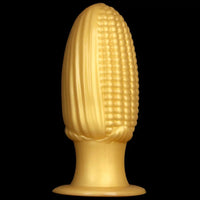 5.9in 6.7in 8.07in Liquid Silicone Thread Granules Soft Corn Gold Dildo