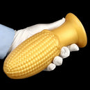 5.9in 6.7in 8.07in Liquid Silicone Thread Granules Soft Corn Gold Dildo