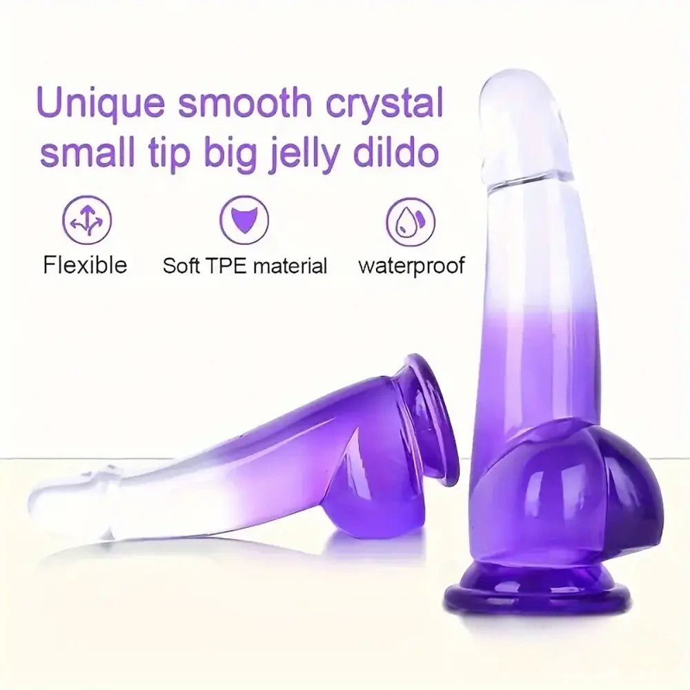 5.9in 6.88in 8.26in 9.84in Real Dildo Penis Anal Expander For Anus