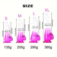 5.9in 6.88in 8.26in 9.84in Real Dildo Penis Anal Expander For Anus
