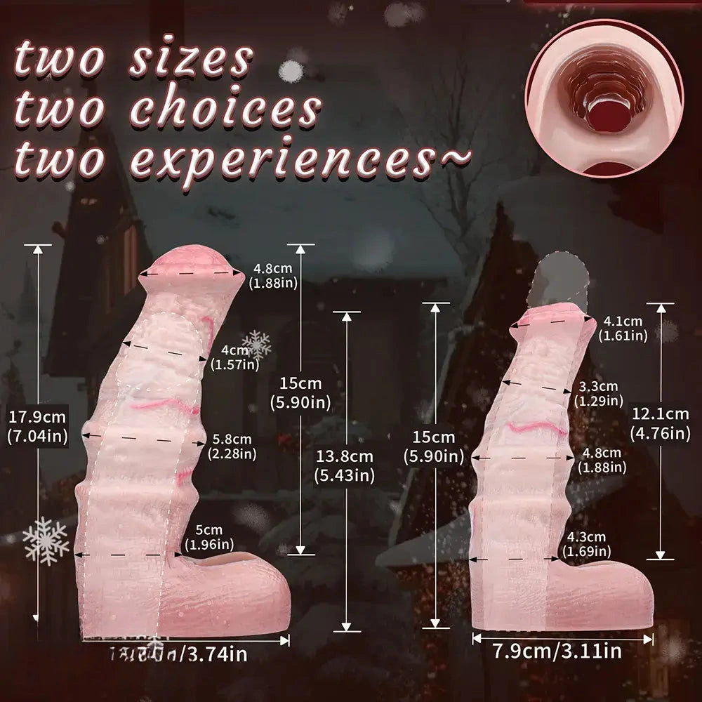 5.9in 7.04in Horse Cock Silicone Lifelike Dildo Sleeve Perfect Gift For Him