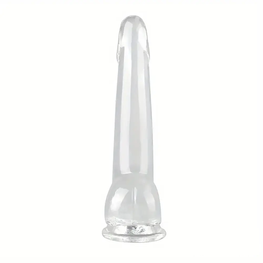 5.9in 7.08in 8.07in 9.64in 10.82in Crystal Clear Dildo For Women