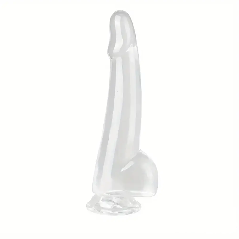 5.9in 7.08in 8.07in 9.64in 10.82in Crystal Clear Dildo For Women