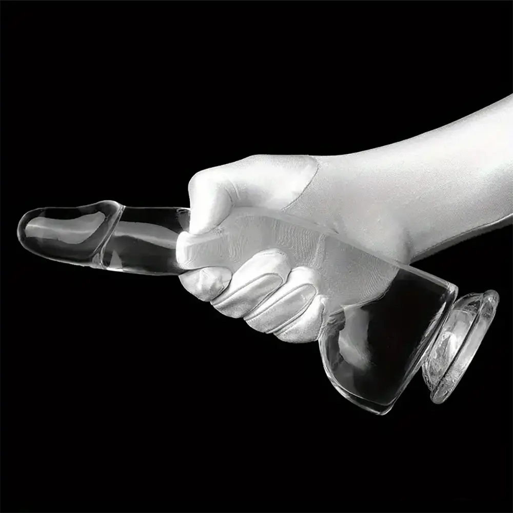 5.9in 7.08in 8.07in 9.64in 10.82in Crystal Clear Dildo For Women