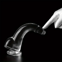 5.9in 7.08in 8.07in 9.64in 10.82in Crystal Clear Dildo For Women