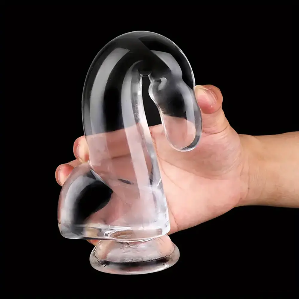 5.9in 7.08in 8.07in 9.64in 10.82in Crystal Clear Dildo For Women