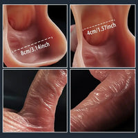 5.9in 7.08in Wearable Realistic Hollow Penis Sleeve Dildo For G Spot