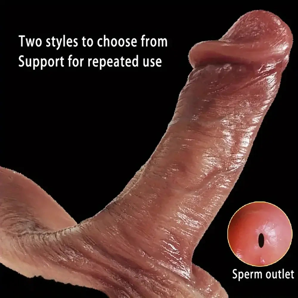 5.9in 7.08in Wearable Realistic Hollow Penis Sleeve Dildo For G Spot